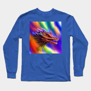 Aurora Borealis Rainbow Dragon Long Sleeve T-Shirt